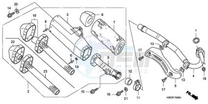 CRF150R9 Australia - (U) drawing EXHAUST MUFFLER