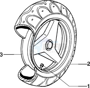 Zip 50 drawing Rear Wheel