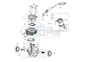 LOOXOR TSDI - 50 cc drawing CRANKSHAFT-CYLINDER