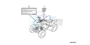 TRX250X9 Australia - (U) drawing CAUTION LABEL