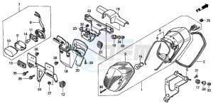 VT750C drawing TAILLIGHT (VT750C3/CD3)