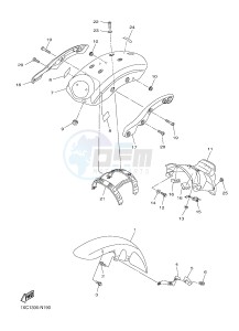 XVS950CU XVS950R ABS XV950 R-SPEC (2DXM) drawing FENDER