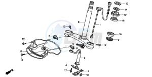 GL1500SE GOLDWING SE drawing STEERING STEM