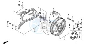 SH150 125 drawing REAR WHEEL/SWINGARM