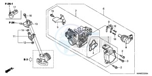 WW125EX2C drawing THROTTLE BODY