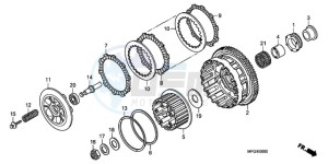 CB600FAA Europe Direct - (ED / ABS 25K) drawing CLUTCH