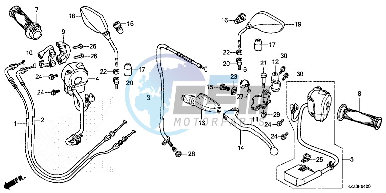 HANDLE LEVER/SWITCH/CABLE/MIRROR