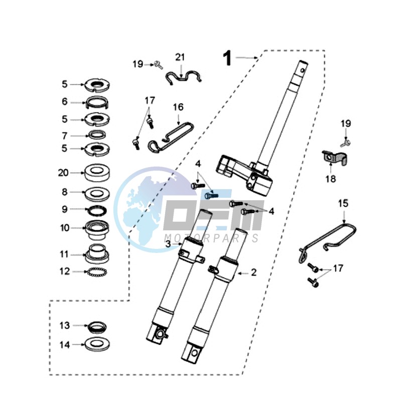 FRONT FORK / STEERINGHEAD