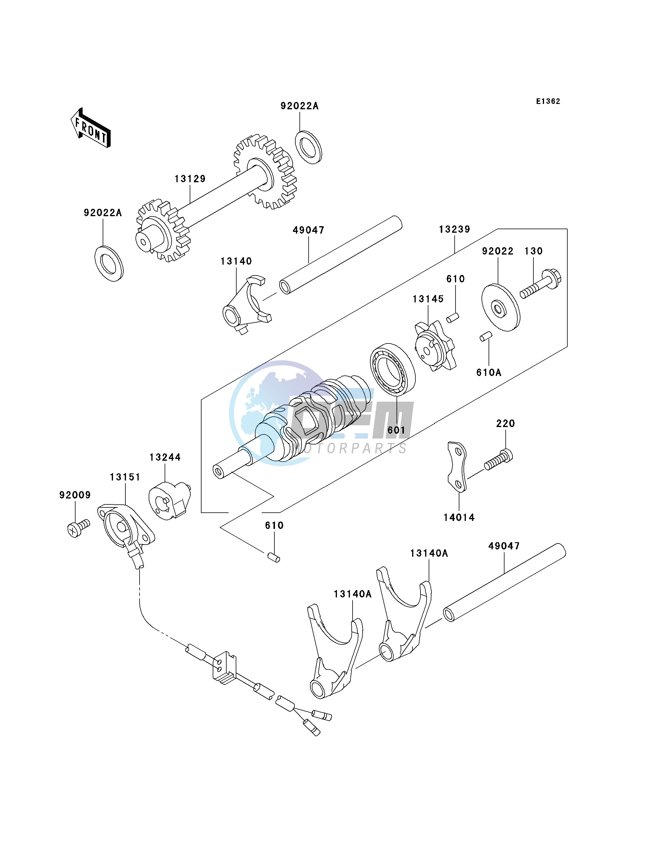 GEAR CHANGE DRUM_SHIFT FORK-- S- -