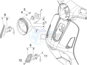 LX 50 2T drawing Head lights - Turn signal lamps