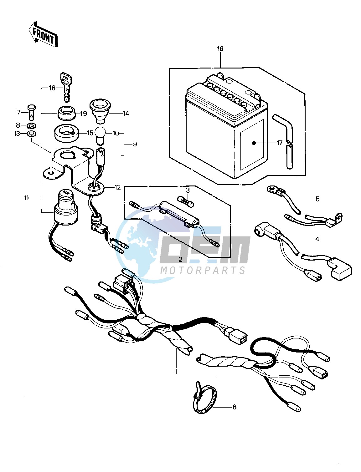 CHASSIS ELECTRICAL EQUIPMENT -- 81-82 KLT200-A1_A2_A3- -