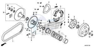 NSS125ADF Forza 125 - NSS125AD UK - (E) drawing DRIVEN FACE