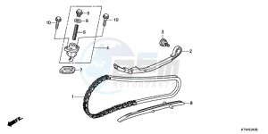 SH300AC drawing CAM CHAIN