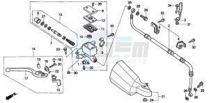 XL600V TRANSALP drawing FR. BRAKE MASTER CYLINDER