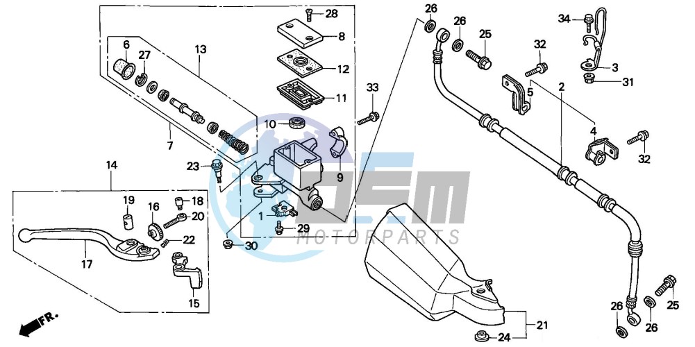 FR. BRAKE MASTER CYLINDER