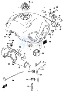 GSX-S750A drawing FUEL TANK (GSX-S750AL8 E21)