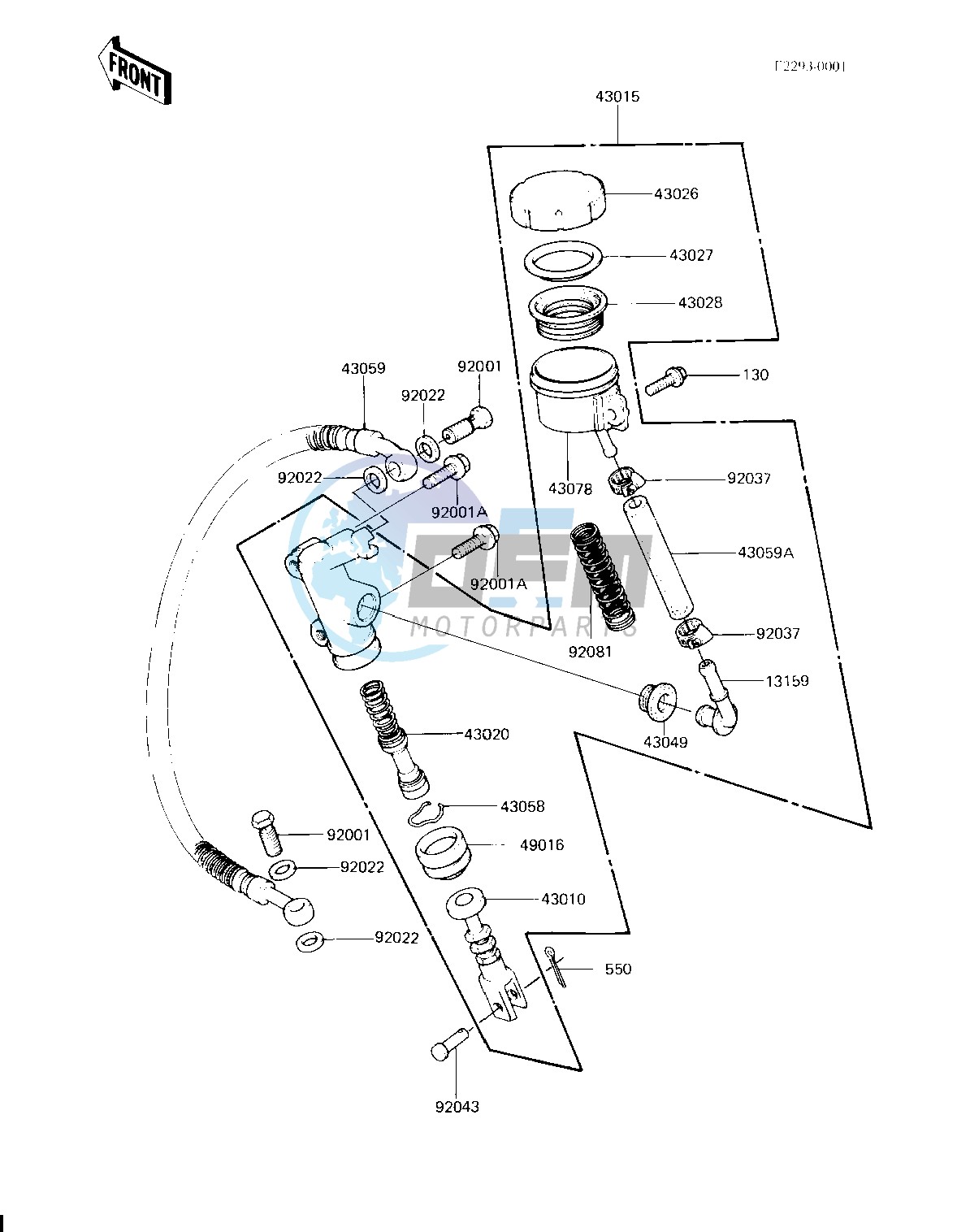 REAR MASTER CYLINDER -- 81-83 H2_H3_H4- -