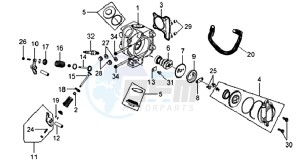 MIO 100 HU10W8-6 drawing CYLINDER HEAD CPL