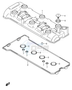 GSX-R600 (E2) drawing CYLINDER HEAD COVER