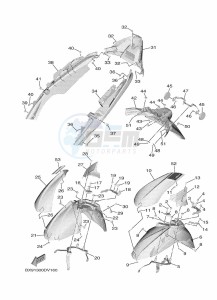 MWD300 TRICITY 300 (BED9) drawing FENDER