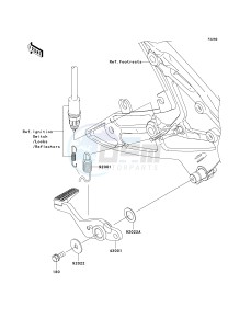 EX 650 A [NINJA 650R] (A6F-A8F) A8F drawing BRAKE PEDAL_TORQUE LINK