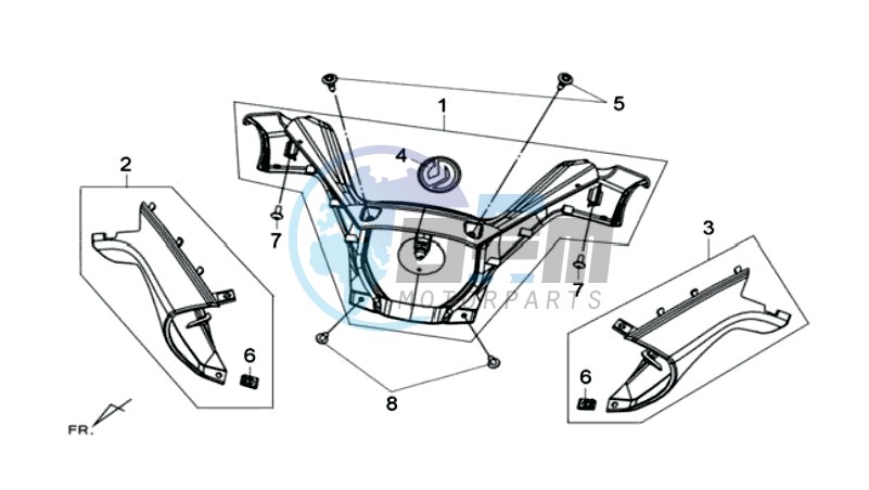 COVERS HANDLEBAR - MIRRORS L/R