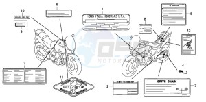 CBF600SA drawing CAUTION LABEL