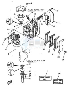 6D drawing CYLINDER--CRANKCASE