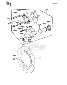 KZ 440 A [LTD] (A2-A4) [LTD] drawing FRONT BRAKE -- KZ440-A4- -