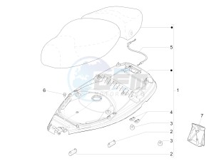 LXV 125 4T 3V E3 (APAC) drawing Saddle/seats