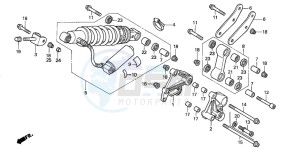 CBR600FS drawing REAR CUSHION