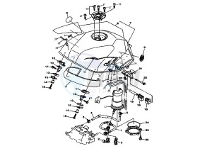 TDM 900 drawing FUEL TANK MY05