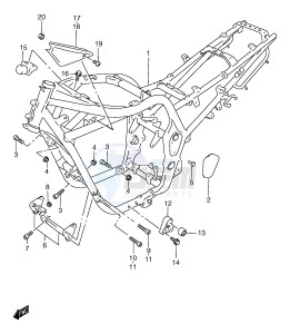 GSF1200 (E2) Bandit drawing FRAME (GSF1200T ST V SV)