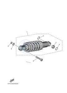 TRACER 9 MTT890 (B5UE) drawing REAR SUSPENSION