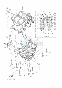 TRACER 700 MTT690-A (B4T1) drawing CRANKCASE