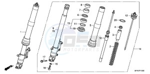 CB1000RB drawing FRONT FORK