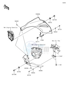 Z1000 ZR1000JHF XX (EU ME A(FRICA) drawing Cowling Lowers