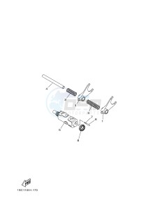 YFM300 RAPTOR 300 (1SC5) drawing SHIFT CAM & FORK