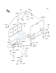 KAF 950 B [MULE 3010 DIESEL 4X4] (B7F) B6F drawing GUARDS_CAB FRAME