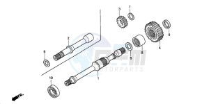 TRX350TE RANCHER ES drawing FINAL SHAFT