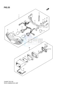 DL 650 V-STROM EU-UK drawing REAR COMBINATION LAMP