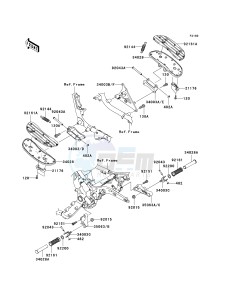 VN 1600 A [VULCAN 1600 CLASSIC] (A6F-A8FA) A6F drawing FOOTRESTS