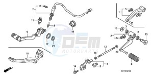 CB1300SA9 UK - (E / ABS BCT MKH MME TWO TY2) drawing PEDAL