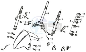 X'PRO 50 (45 KM/H) (AE05W4-FR) (L4-M1) drawing STEERING STEM FRONT CUSHION