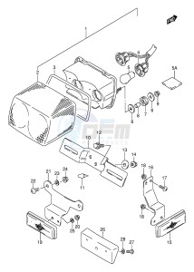 GS500E (E2) drawing REAR COMBINATION LAMP (MODEL K L M N P R S)