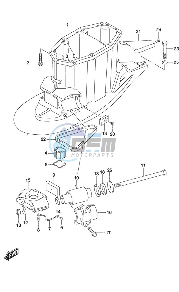 Drive Shaft Housing w/Transom (X)