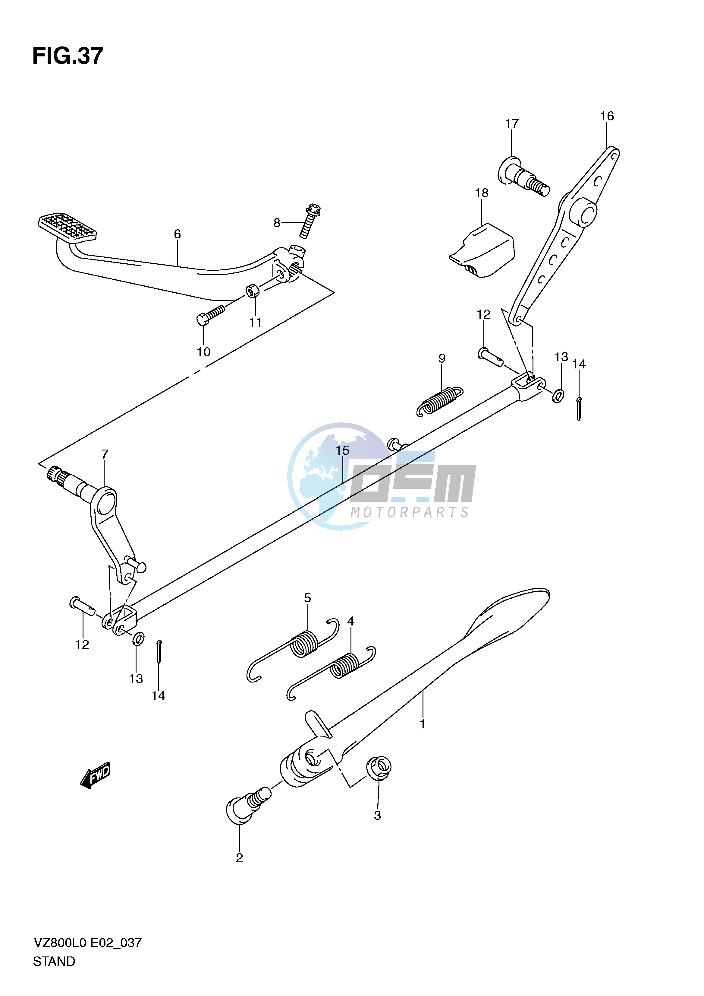 STAND - REAR BRAKE