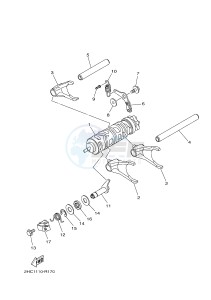 YXZ1000E YXZ10YPXG YXZ1000R EPS (2HC6) drawing SHIFT CAM & FORK