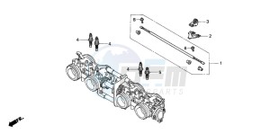 CB1300SA CB1300SUPERBOLD'OR drawing THROTTLE BODY(COMPONENTS)