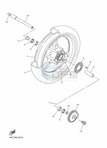 FJR1300-AE (B96S) drawing FRONT WHEEL